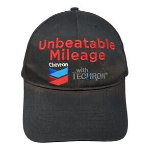 Unbeatable Mileage Chevron with Techron Baseball Cap Black One Size Adjustable